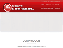 Tablet Screenshot of fixandfitsecurity.co.za